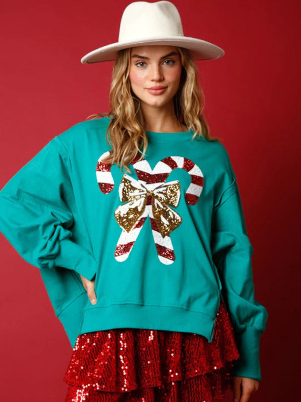 Candy Cane Christmas Sweatshirt