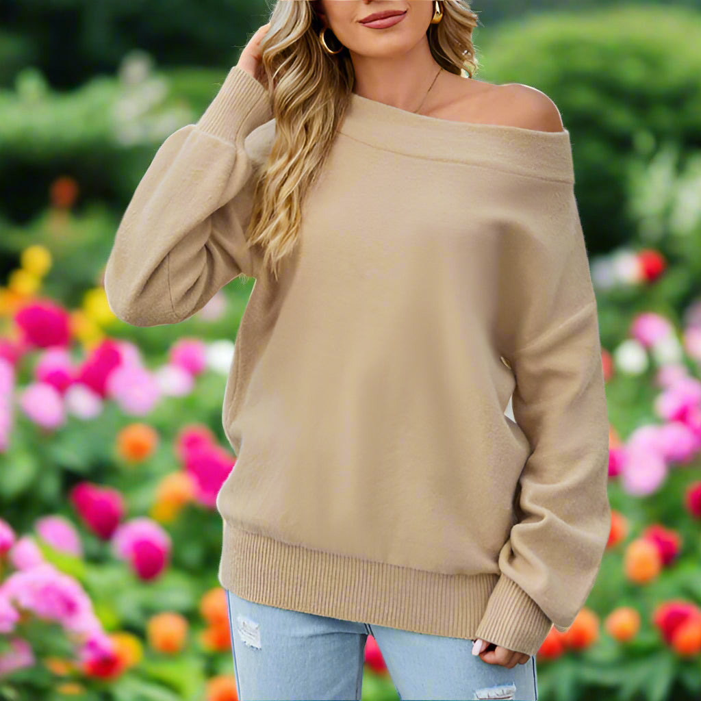 Off the Shoulder Knit Sweater