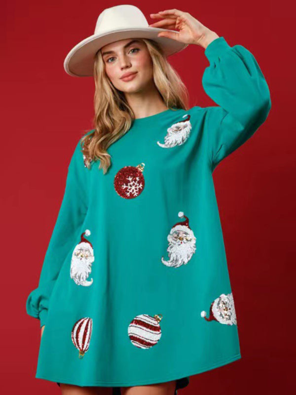 Sequin Ornament Christmas Sweatshirt