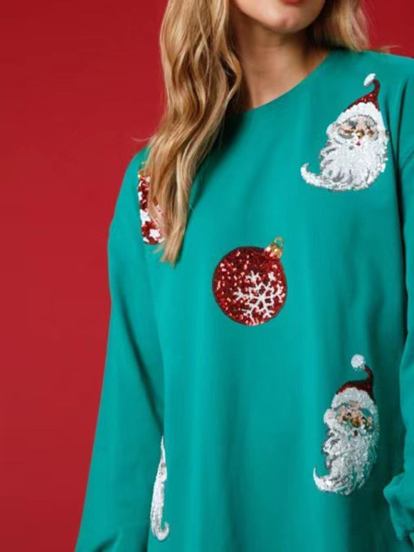 Sequin Ornament Christmas Sweatshirt