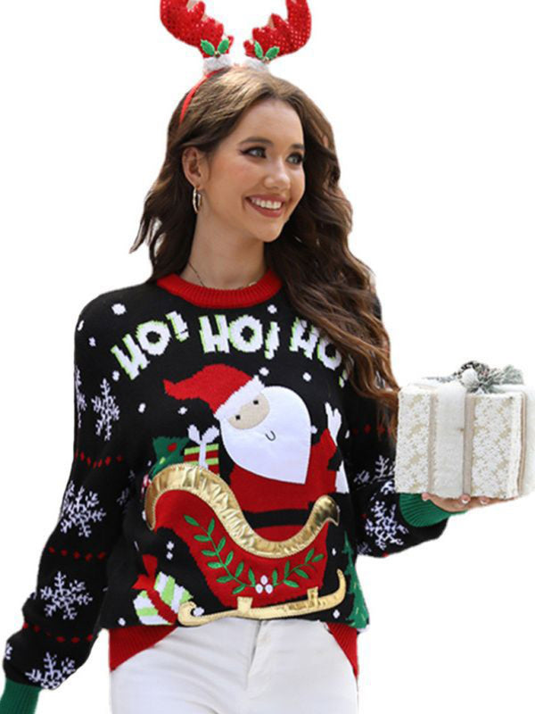 Santa Claus Christmas Knit Sweater