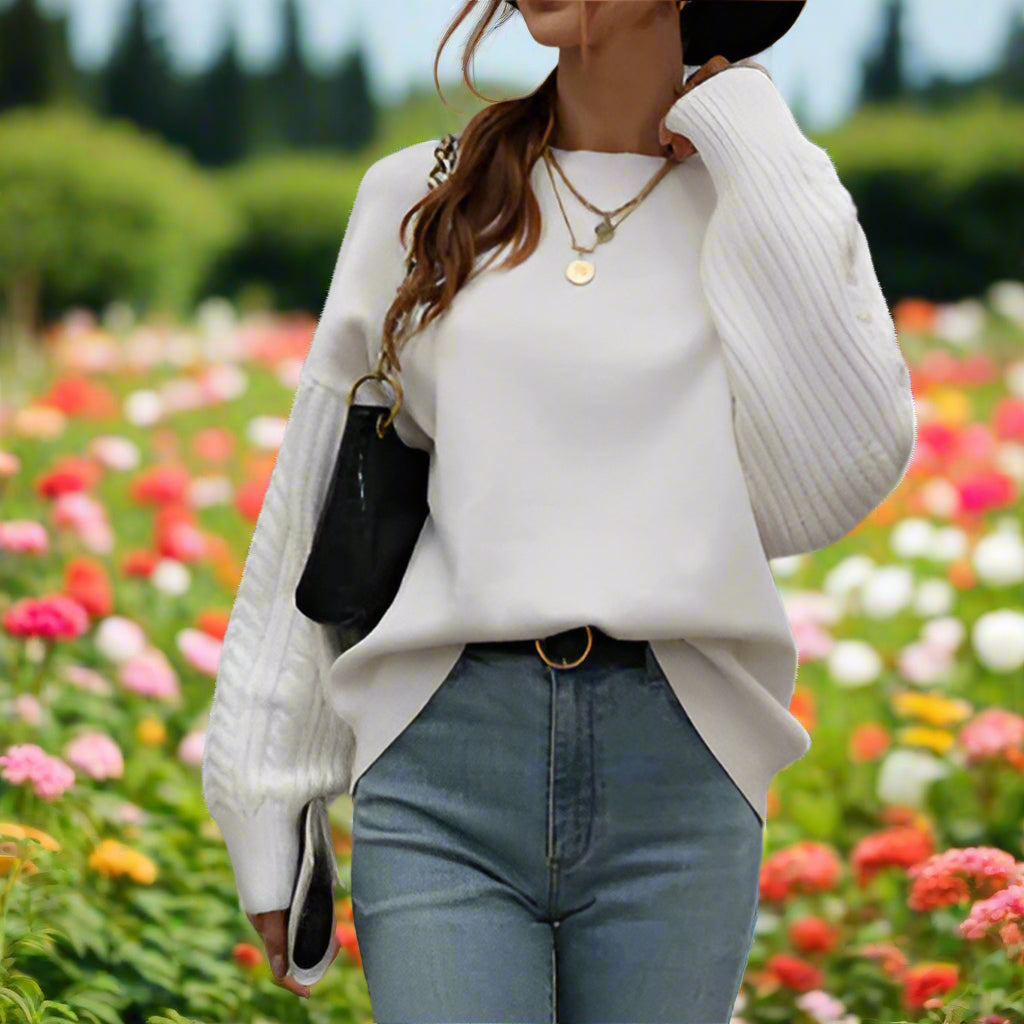 Thick Knitted Long Sleeve Sweater