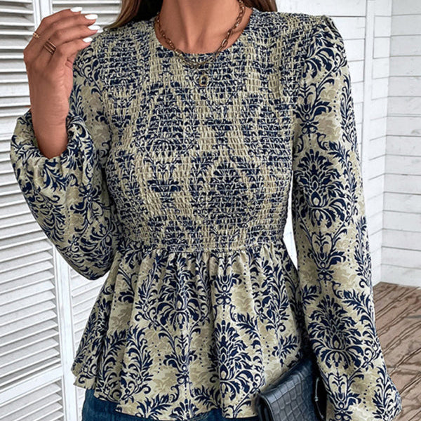 Round Neck Long Sleeve Top