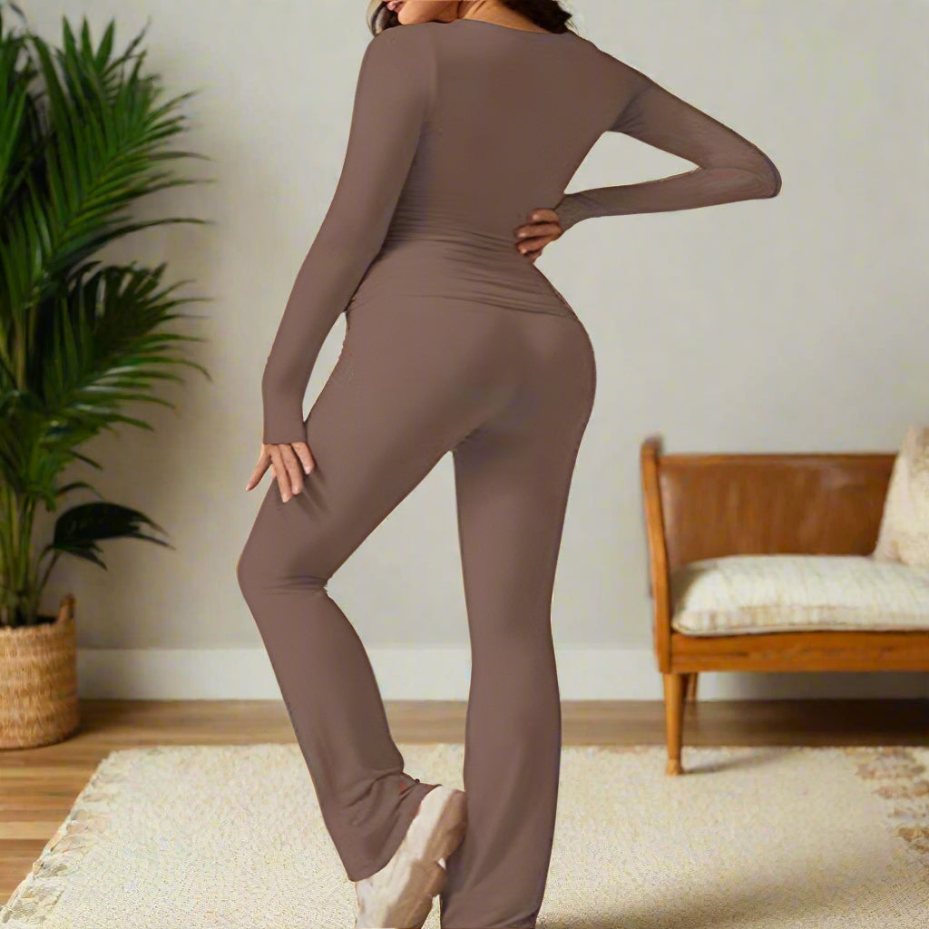 Long Sleeve Top & Yoga Pant Set