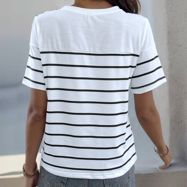 Striped Short Sleeve Top