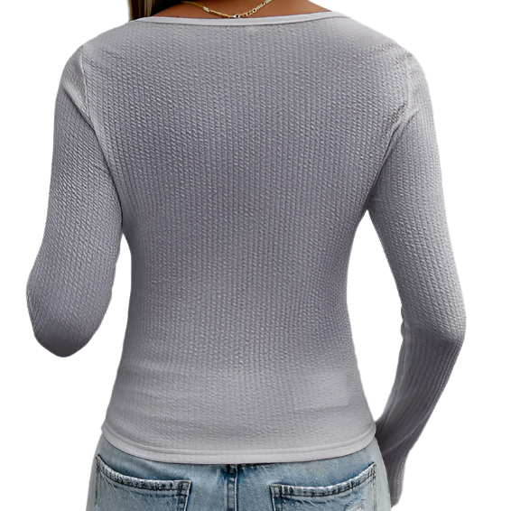 Round Neck Long Sleeve Top