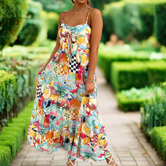 Patchwork Colorful Maxi Dress