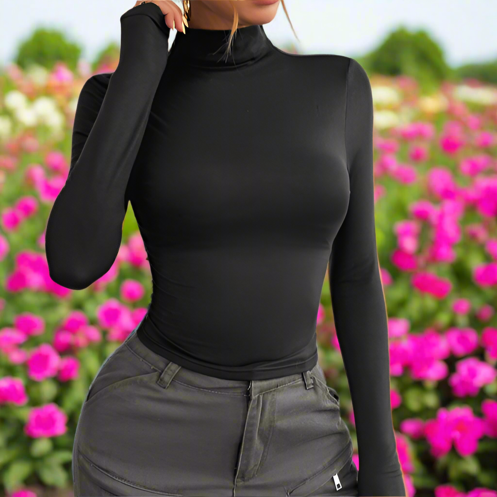 Turtle Neck Long Sleeve Top