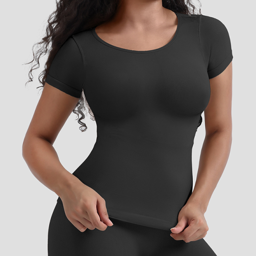 Seamless Short Sleeve Shapewear Top