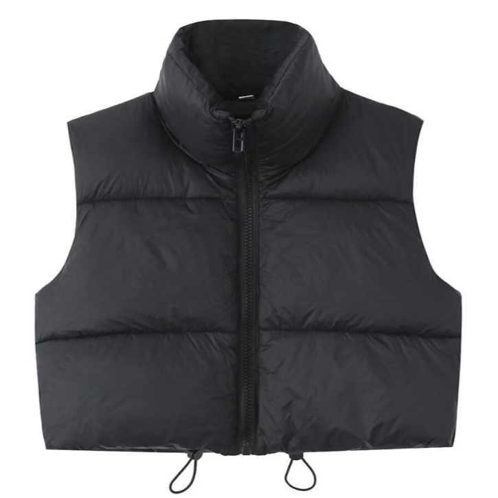 Puffer Vest with Elastic Waistband