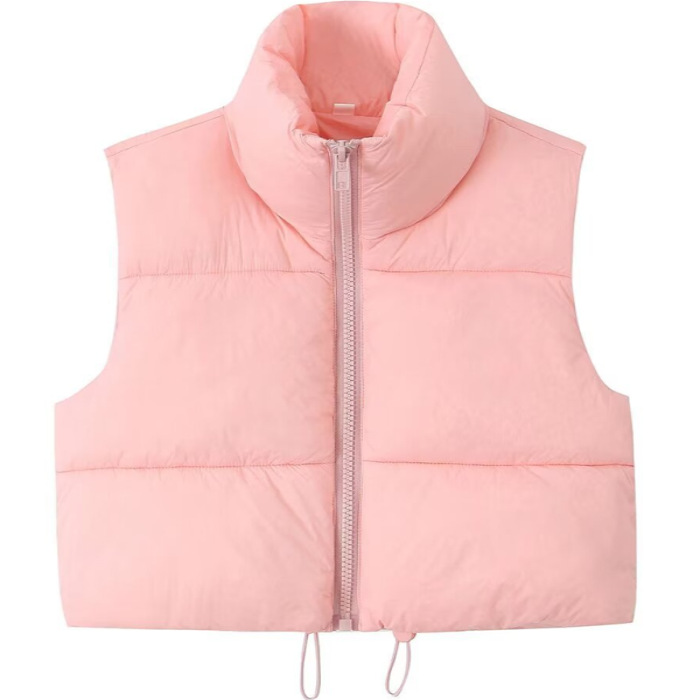 Puffer Vest with Elastic Waistband