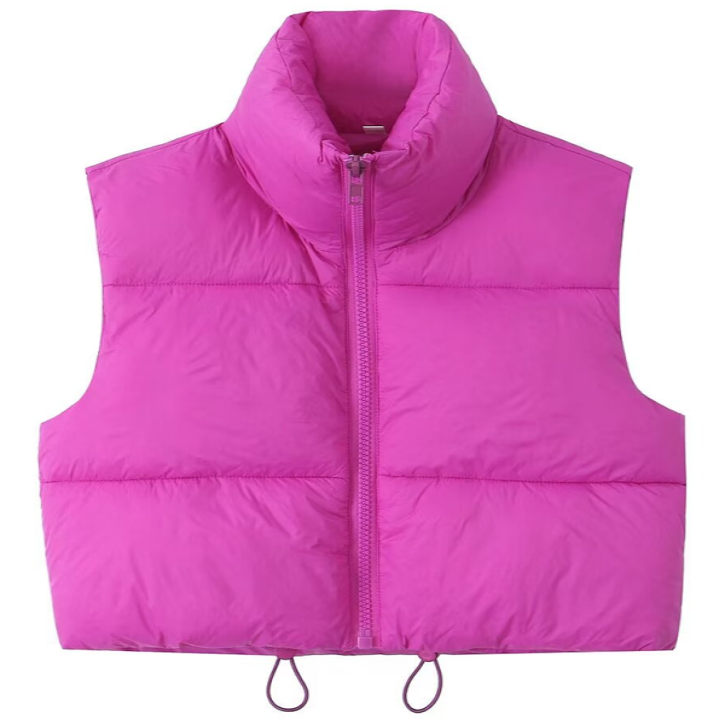 Puffer Vest with Elastic Waistband