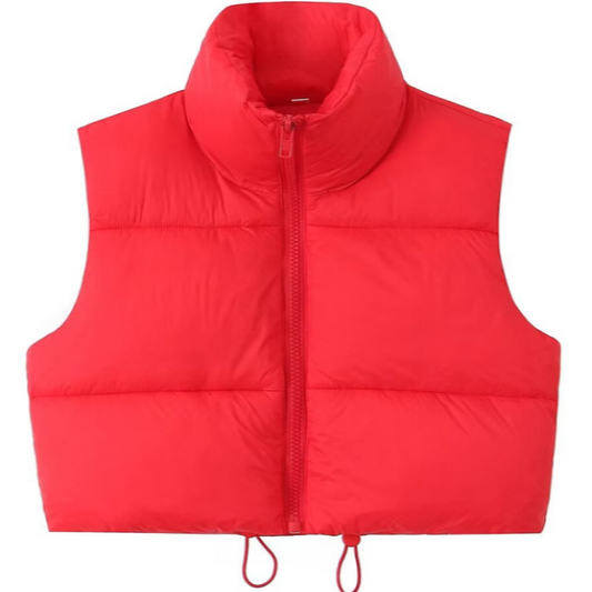 Puffer Vest with Elastic Waistband