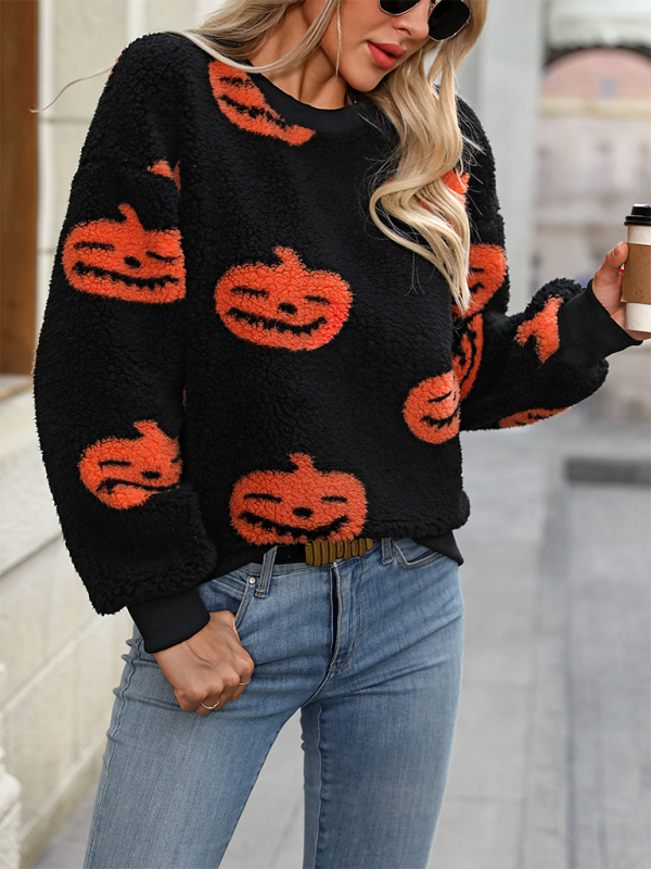 Fall & Halloween Print Sweatshirt