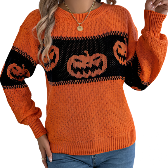 Pumpkin Knit Sweater