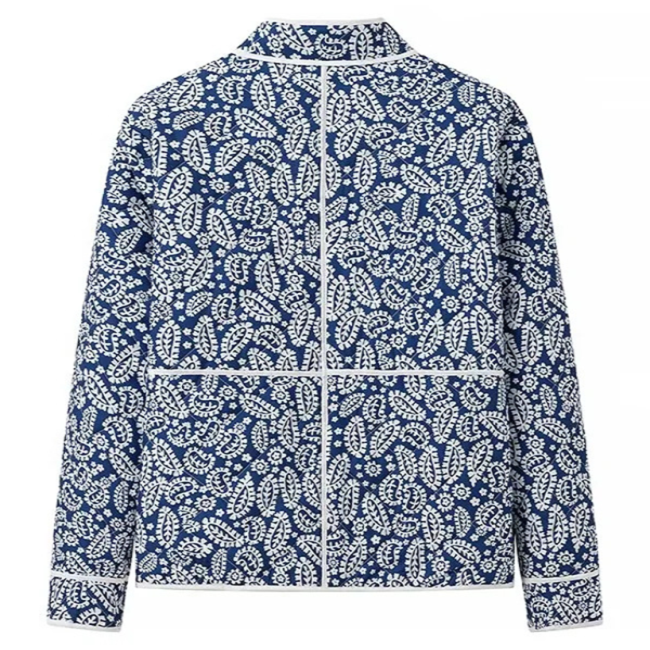 Blue Paisley Button Up Jacket