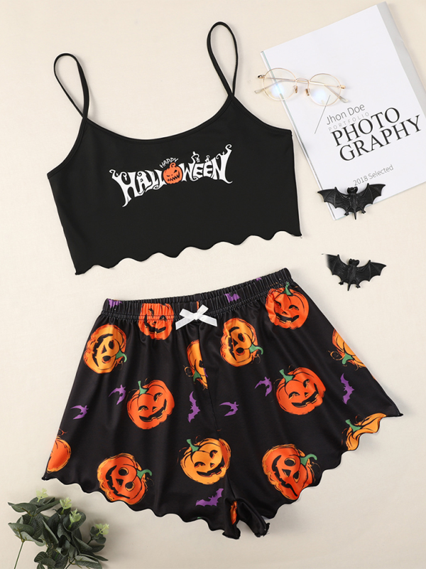 Halloween Print Pajama Set