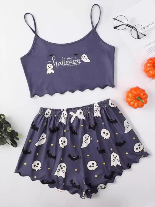 Halloween Print Pajama Set