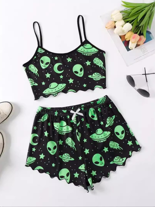 Halloween Print Pajama Set