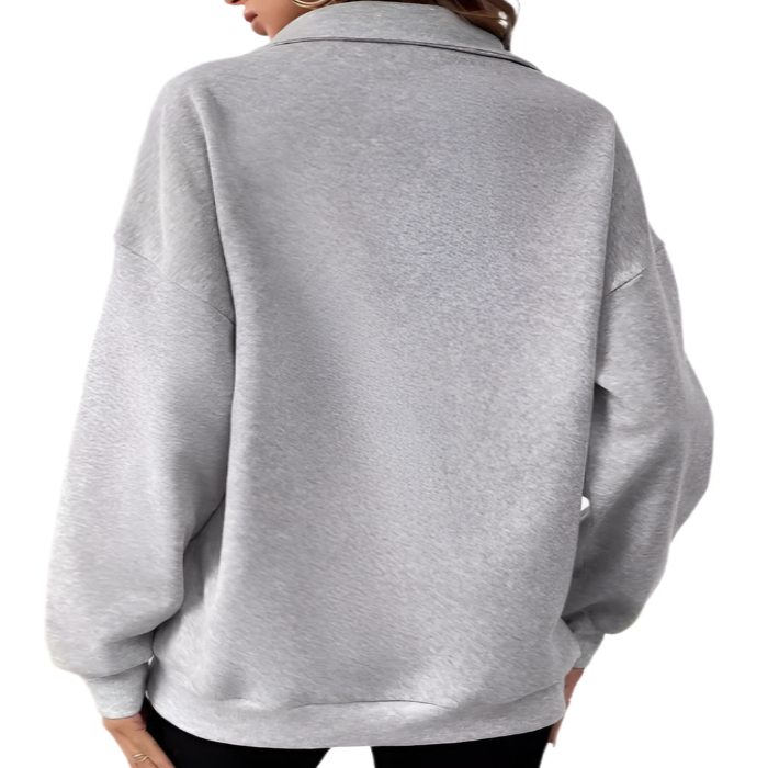 Half Zip Collared Sweatshirt