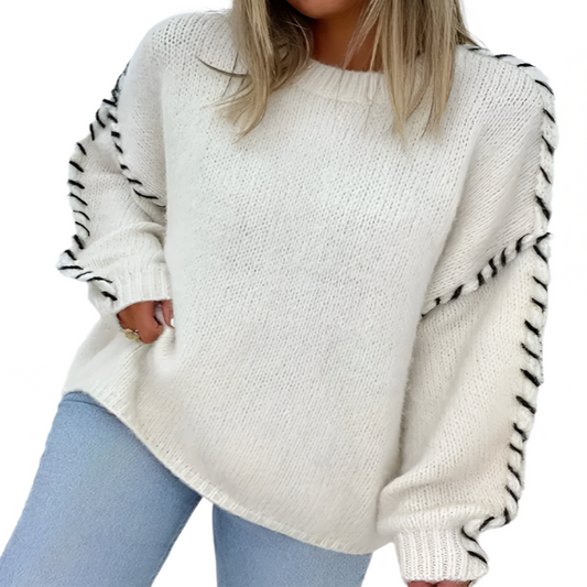 Round Neck Loose Knit Sweater