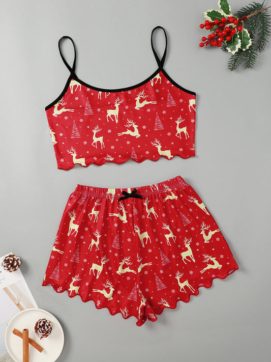 Christmas Santa Claus Printed Pajama Set