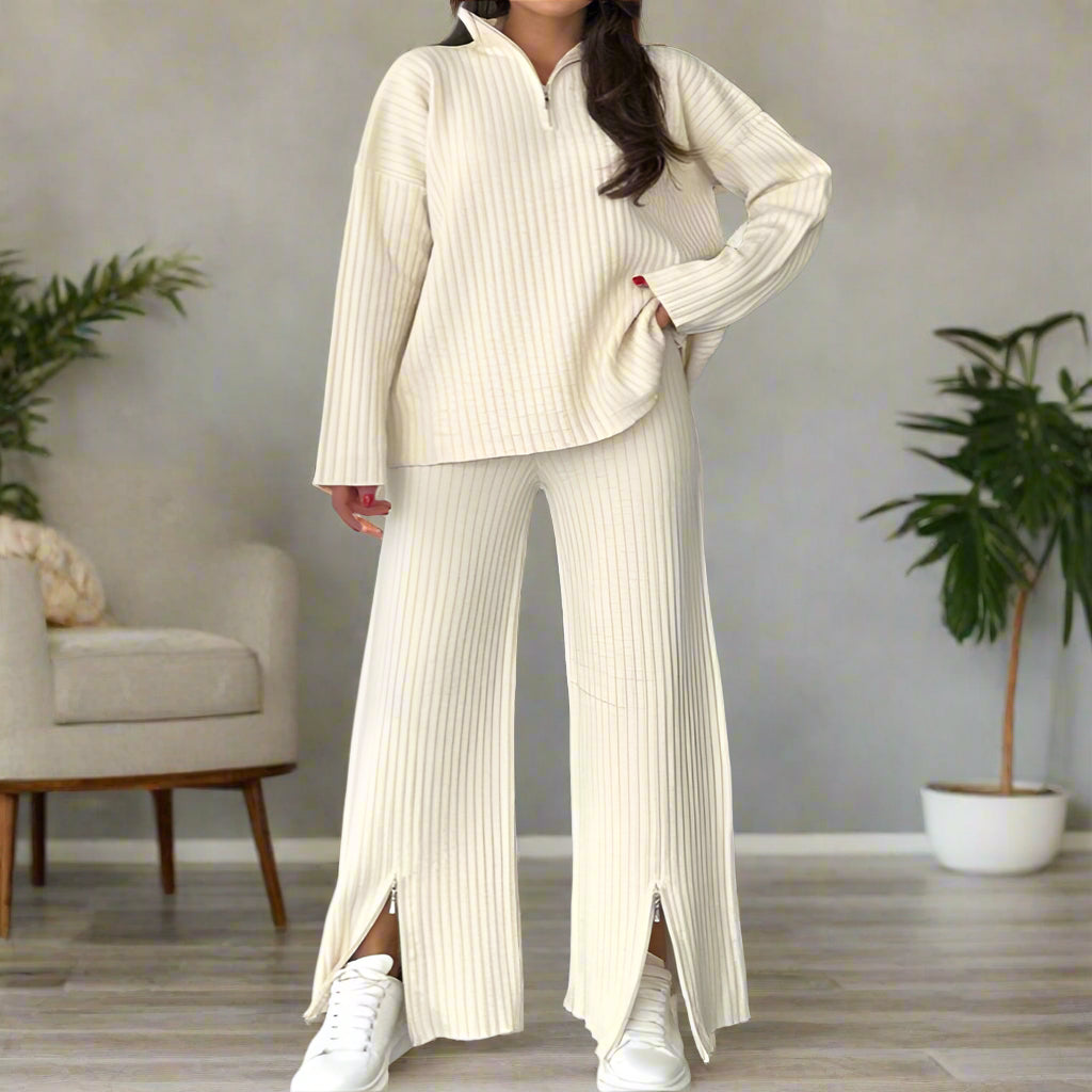 Long Sleeve Half Zip Sweatshirt & Pant Set