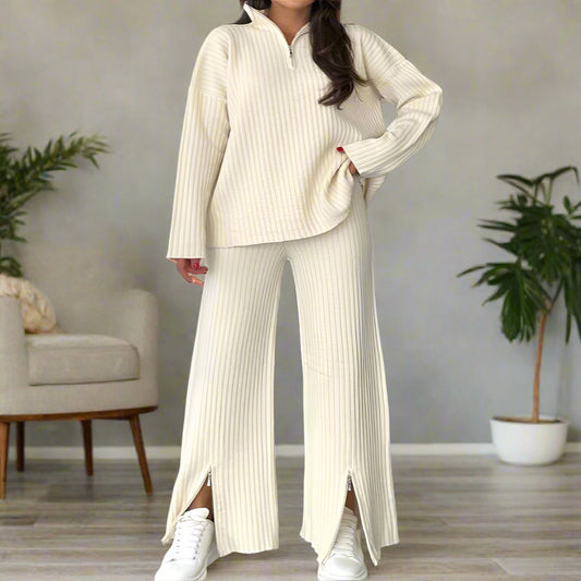 Long Sleeve Half Zip Sweatshirt & Pant Set