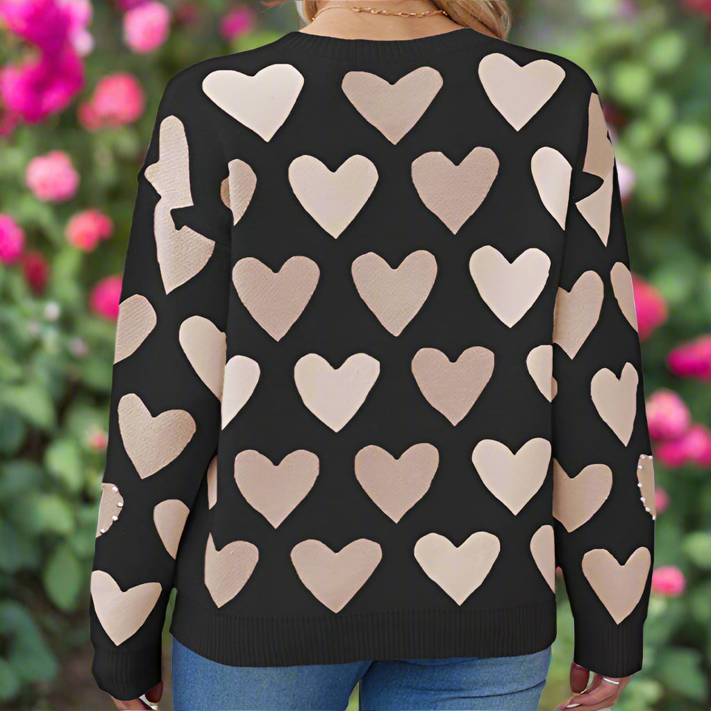 Love Round Neck Knitted Sweater