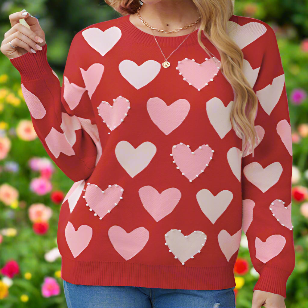 Love Round Neck Knitted Sweater