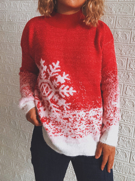 Snowflake Christmas Knit Sweater