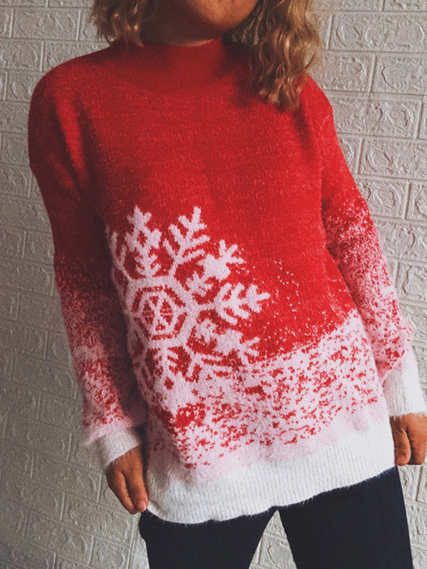 Snowflake Christmas Knit Sweater