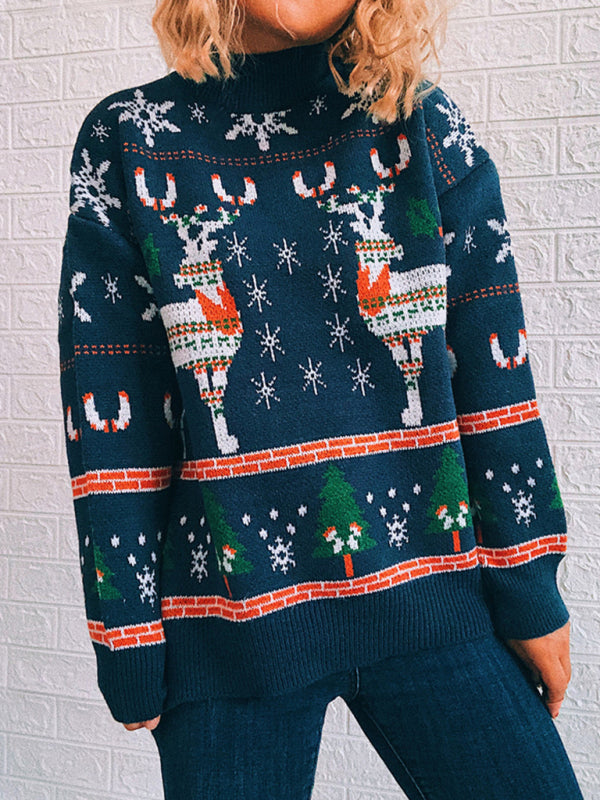 Reindeer & Snowflake Christmas Sweater