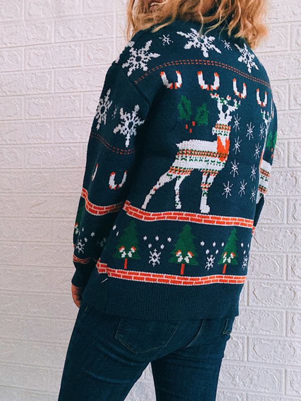 Reindeer & Snowflake Christmas Sweater