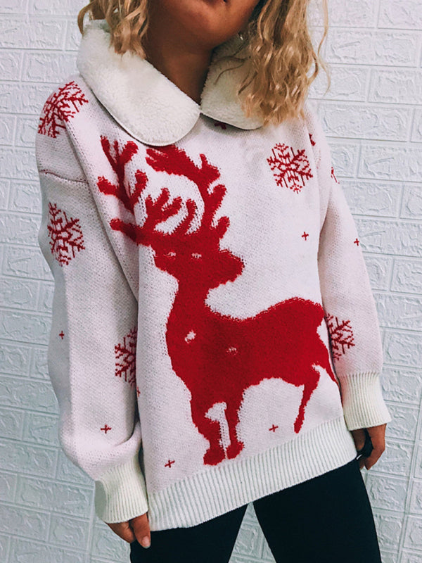 Reindeer Christmas Knit Sweater