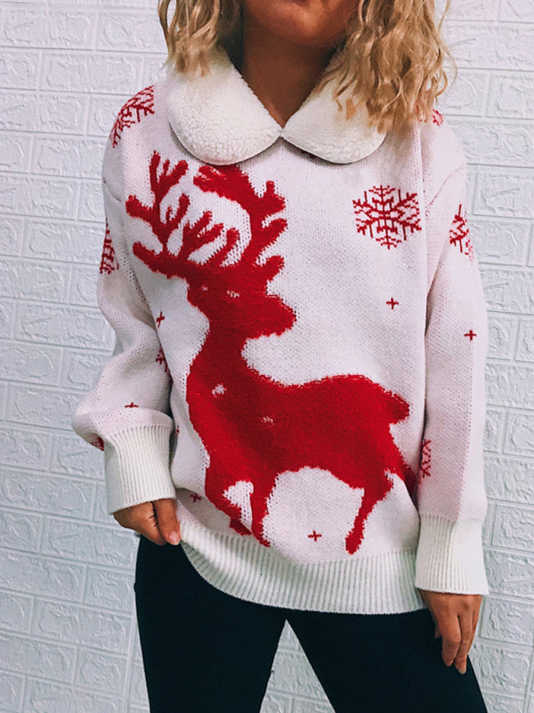 Reindeer Christmas Knit Sweater