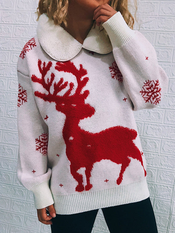 Reindeer Christmas Knit Sweater