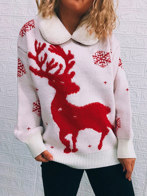 Reindeer Christmas Knit Sweater