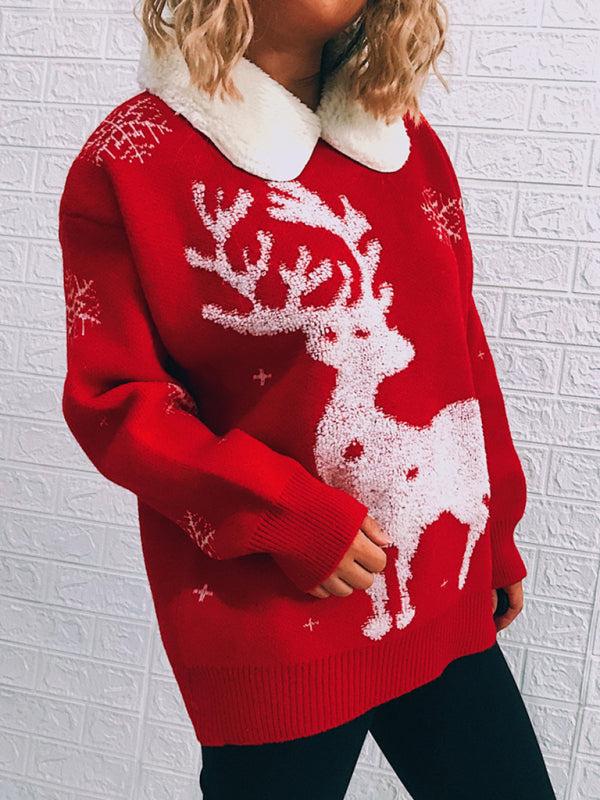 Reindeer Christmas Knit Sweater