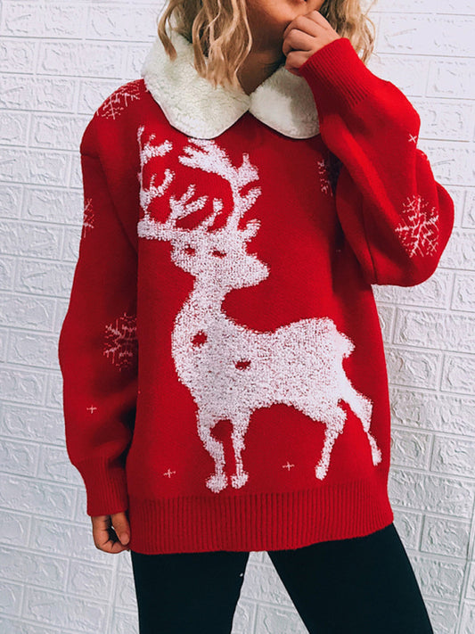 Reindeer Christmas Knit Sweater