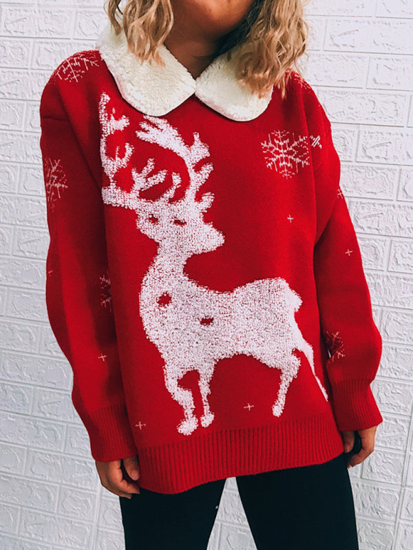 Reindeer Christmas Knit Sweater