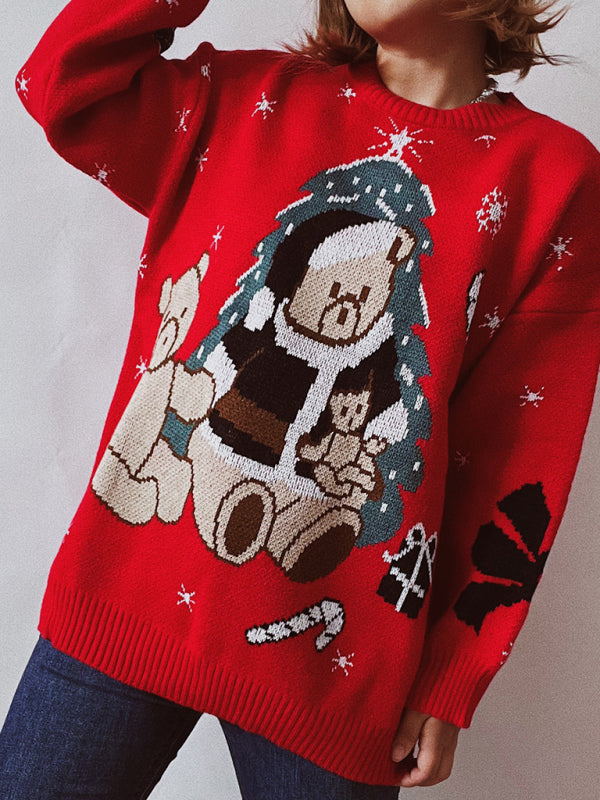 Christmas Teddy Bear Knit Sweater