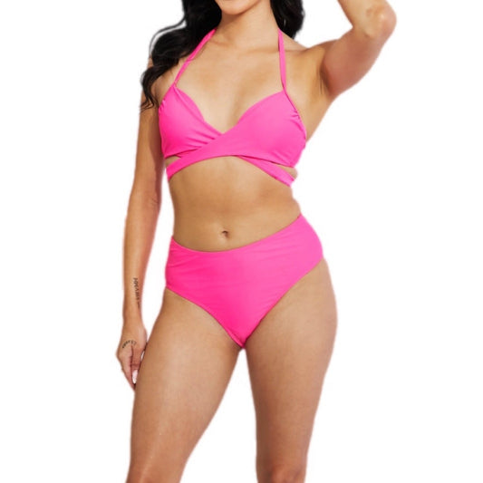 Halter Tie Bikini in Pink