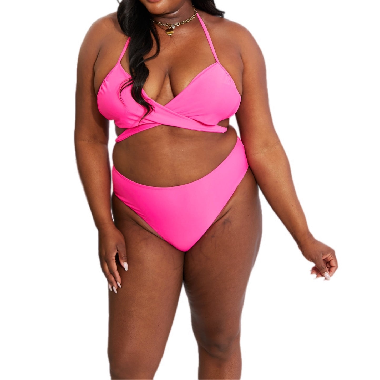 Halter Tie Bikini in Pink