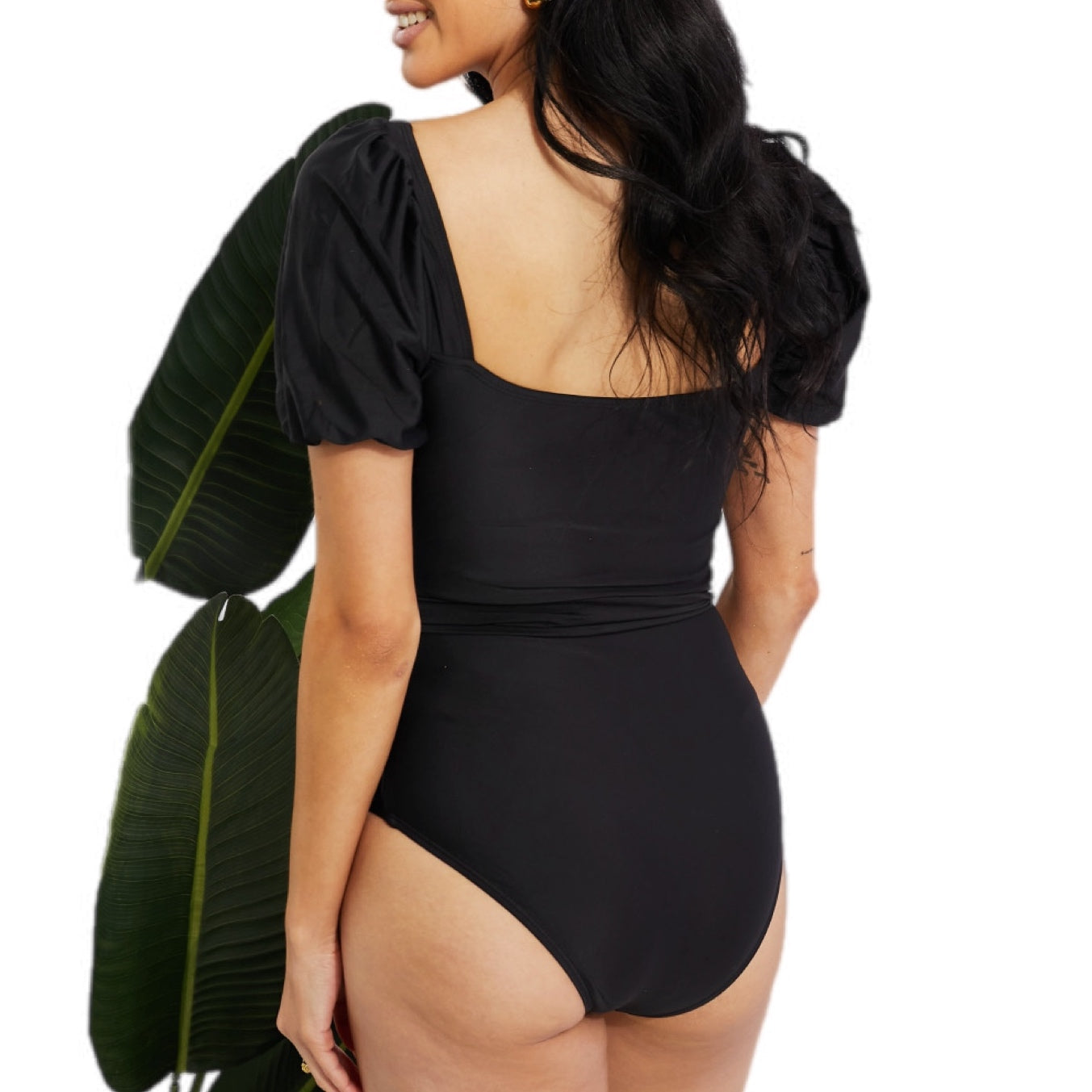 Puff Sleeve One-Piece With Tie Feature