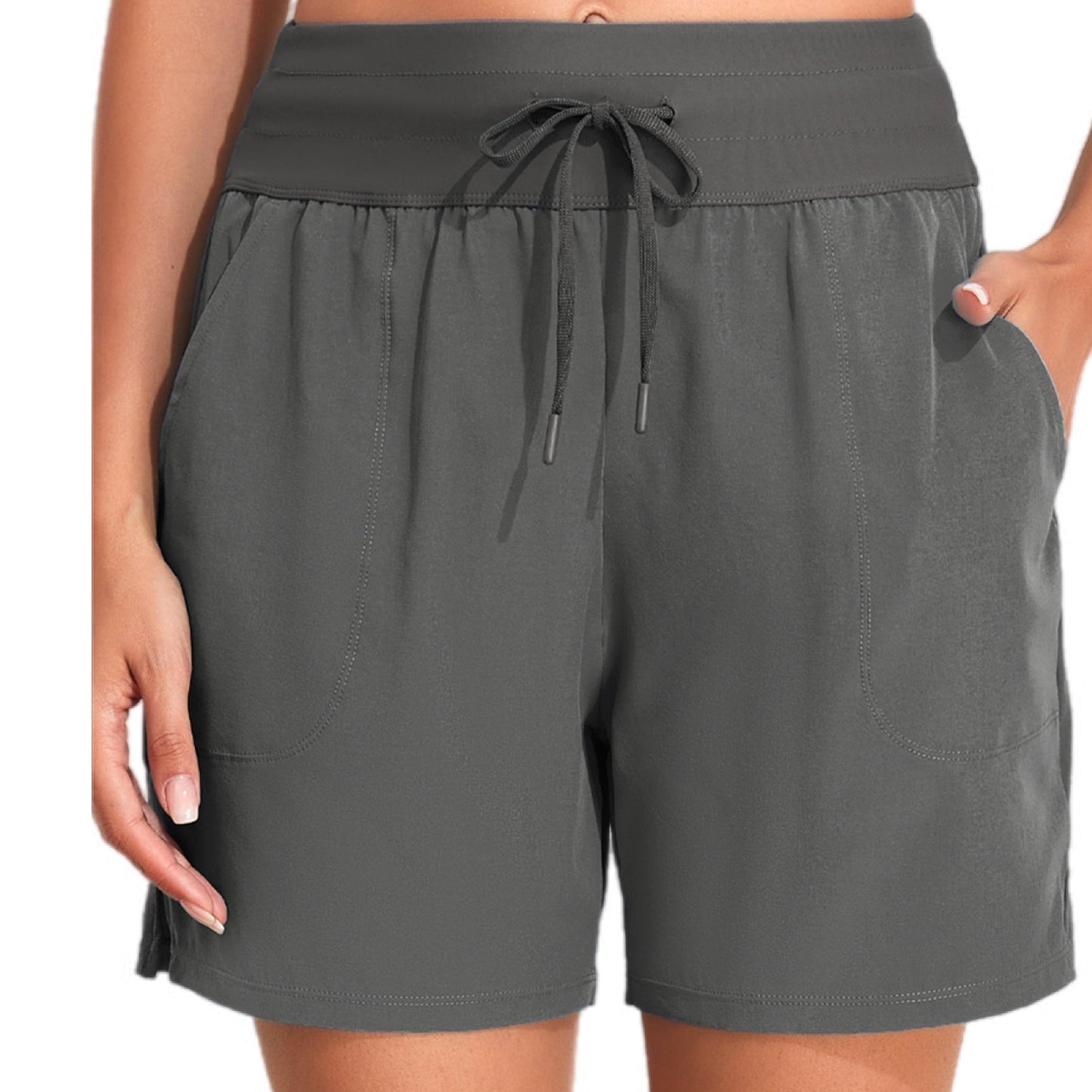 Drawstring Swim Shorts with Pockets