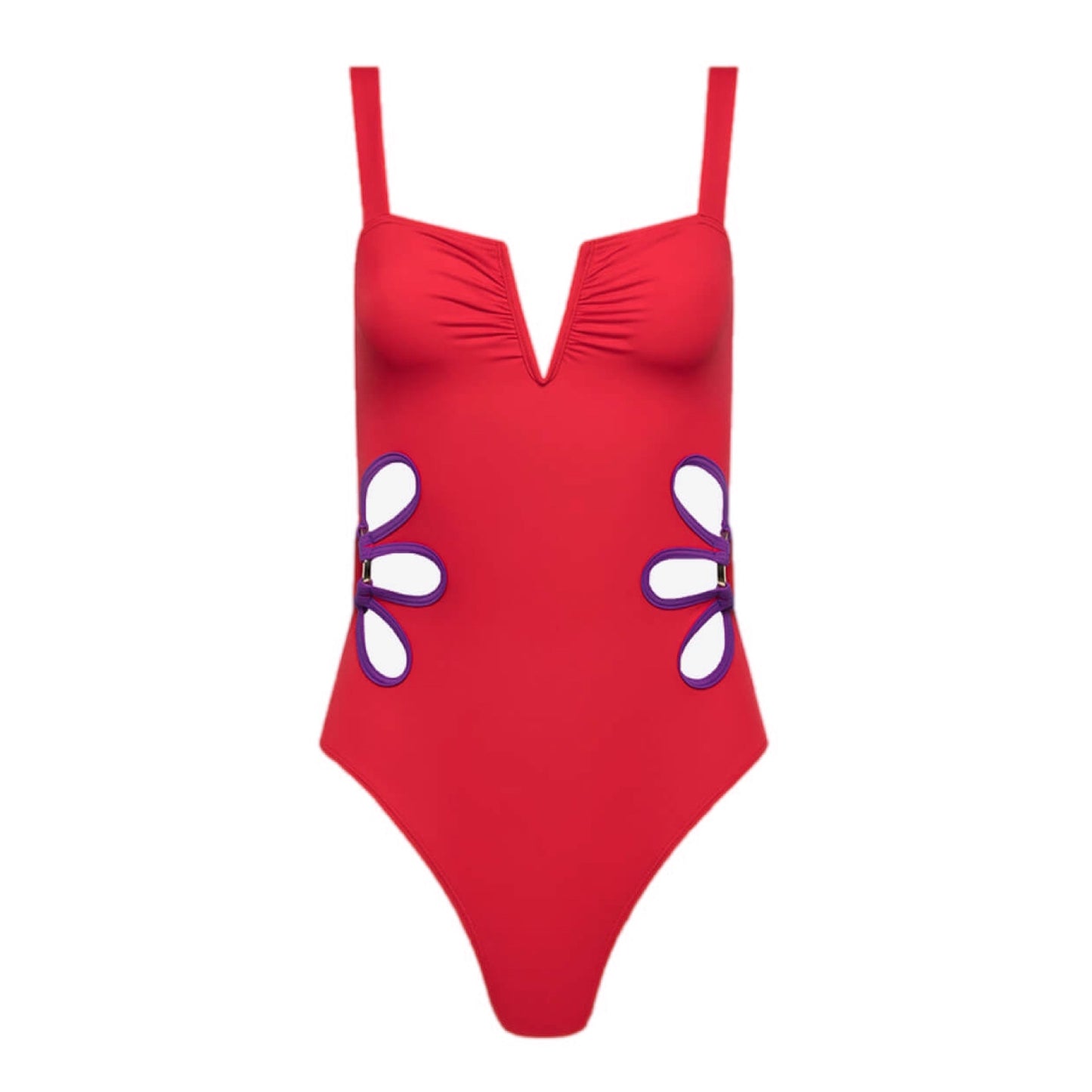 Fun Contrast Trim Cutout One-Piece Swimsuit