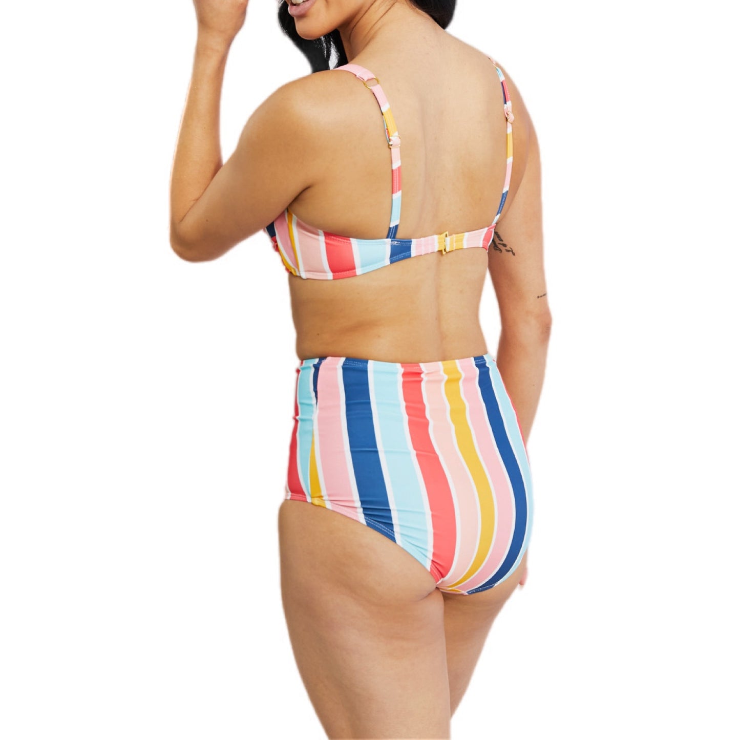 Striped High-Rise Bikini