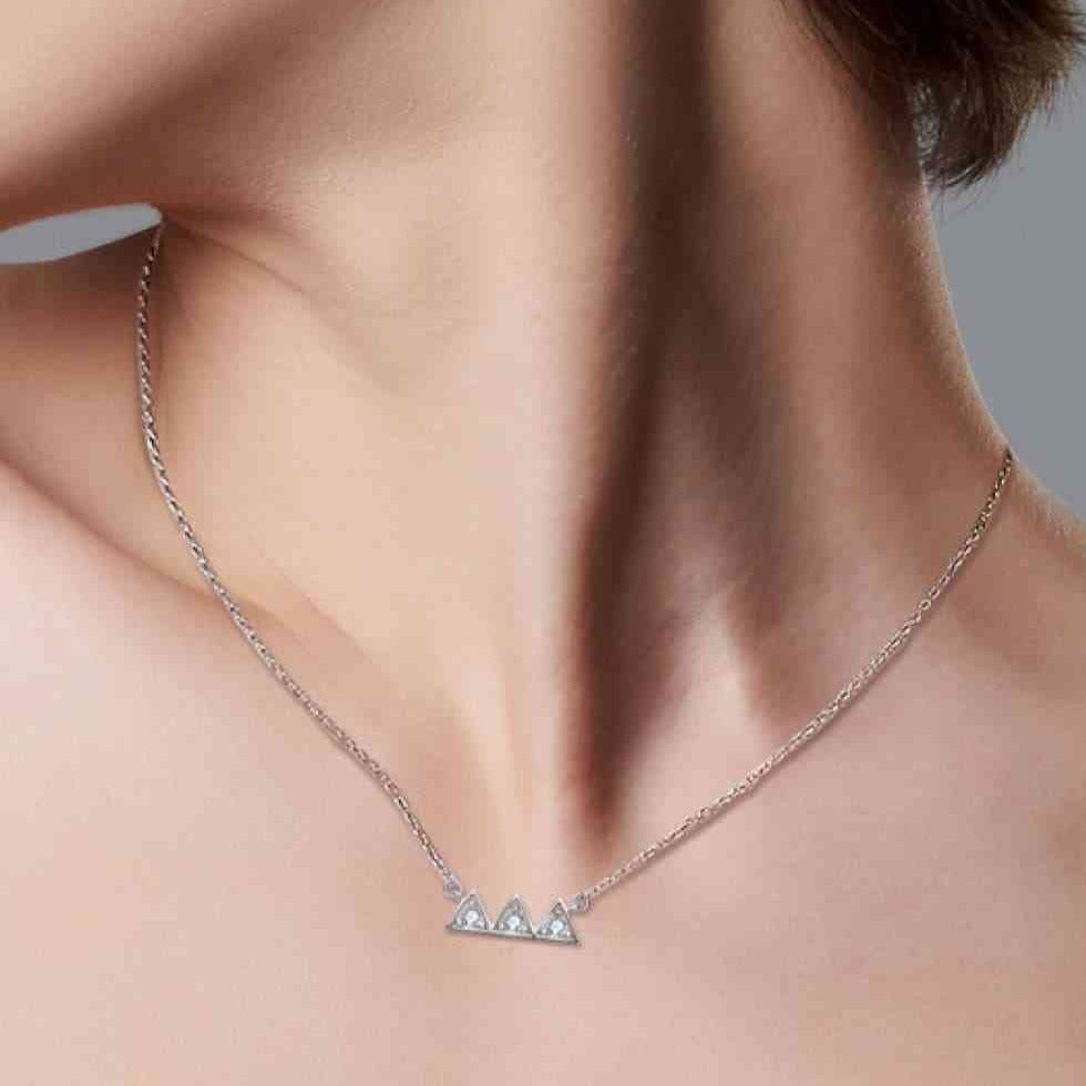 Moissanite Triangle Necklace