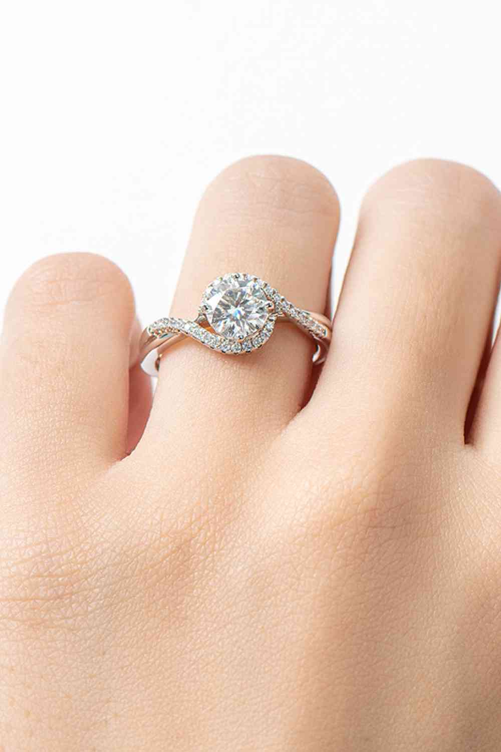 Moissanite Sterling Silver Ring